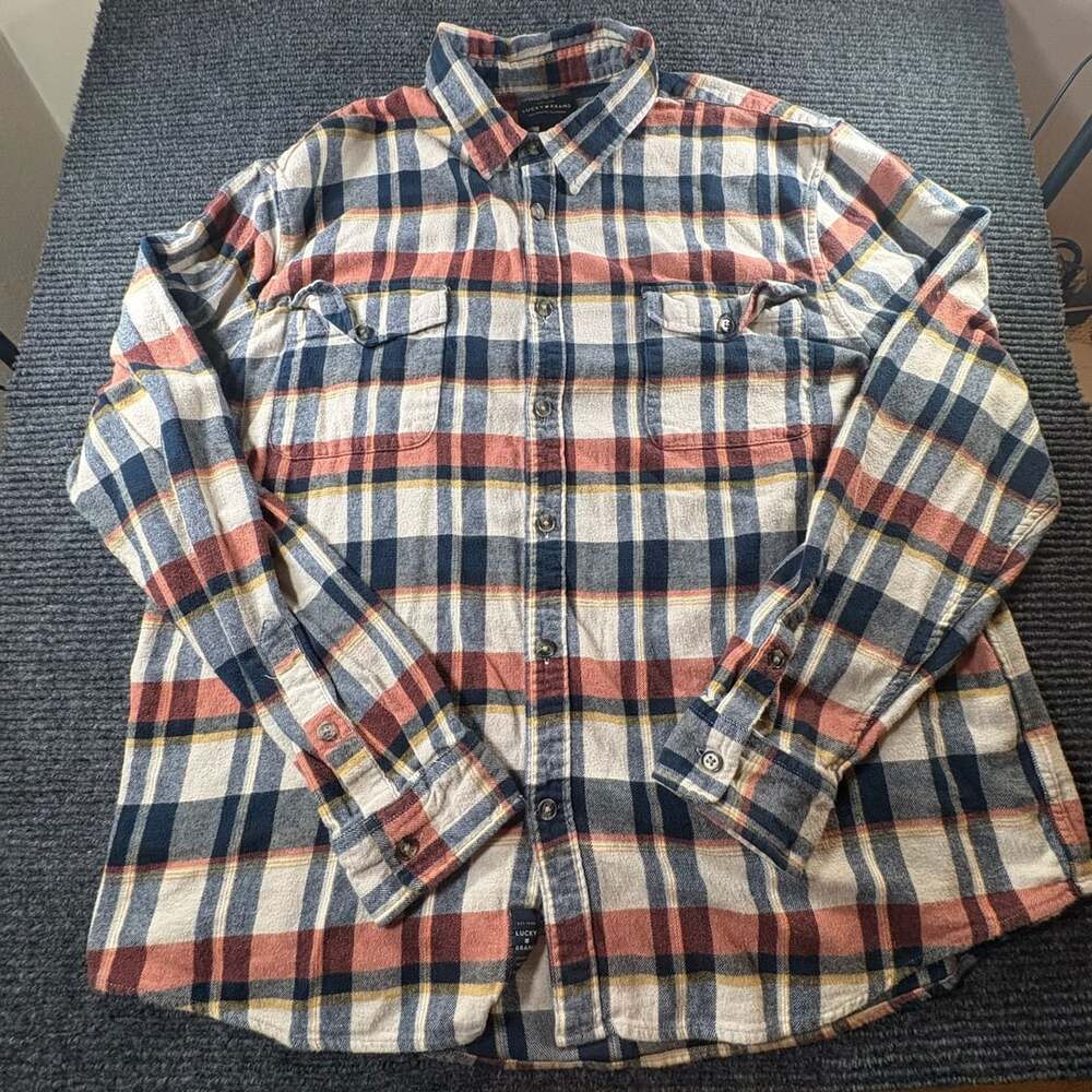 Lucky Brand Plaid Flannel Long Sleeve Shirt